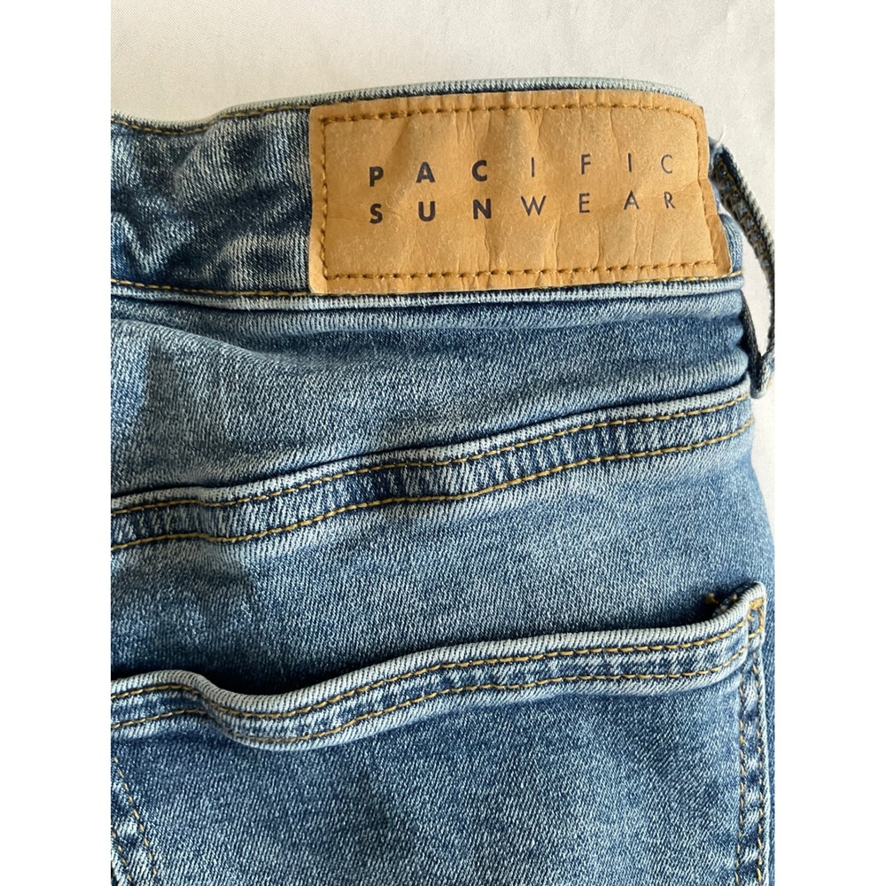 PacSun Curve Straight High Rise Jeans Medium Wash Blue Denim Size 26 - Picture 7 of 7